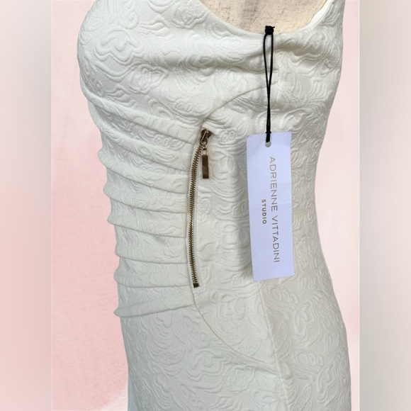 NWT Elegant Brunch Dress by Adrienne Vittadini w/ textured floral fabric detail - Picture 5 of 7